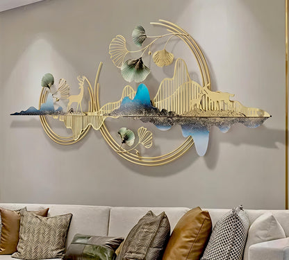 Deer Metal Wall Decor – Elegant Nature-Inspired Wall Art for Home