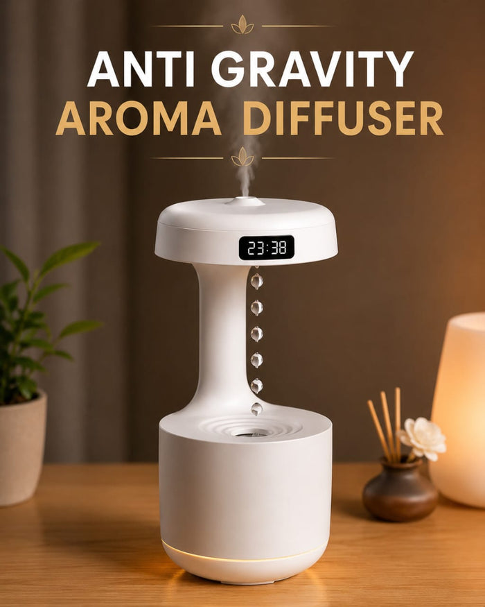 AntiGravity Humidifier 800ml, Floating Water Droplet Effect, USB Type-C Powered, Mist Humidifier for AC Rooms, Bedroom, Office Desk & Home Decor (AntiGravity)