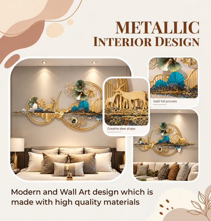 Deer Metal Wall Decor – Elegant Nature-Inspired Wall Art for Home